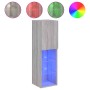 Muebles de TV con luces LED 2 uds gris Sonoma 30,5x30x102 cm von , TV-Möbel - Ref: Foro24-837026, Preis: 121,16 €, Rabatt: %