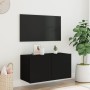 Mueble de TV de pared con luces LED negro 80x35x41 cm von , TV-Möbel - Ref: Foro24-837317, Preis: 60,34 €, Rabatt: %