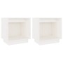 Mesitas de noche 2 uds madera maciza de pino blanco 40x30x40 cm by , Nightstands - Ref: Foro24-813338, Price: 45,10 €, Discou...