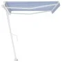 Blue and white automatic standing awning 450x300 cm by vidaXL, Awnings - Ref: Foro24-3069566, Price: 512,57 €, Discount: %