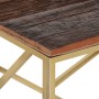 Mesa de centro de acero inoxidable dorado y madera maciza by , Coffee table - Ref: Foro24-349942, Price: 157,97 €, Discount: %