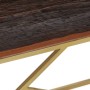Mesa de centro de acero inoxidable dorado y madera maciza by , Coffee table - Ref: Foro24-349942, Price: 157,97 €, Discount: %