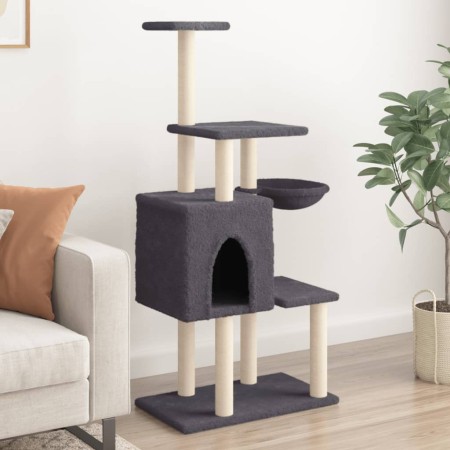 Rascador para gatos con postes de sisal gris oscuro 131 cm von , Katzenmöbel - Ref: Foro24-172129, Preis: 60,96 €, Rabatt: %