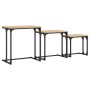 Mesas de centro apilables 3 pzas madera ingeniería roble Sonoma von , Couchtisch - Ref: Foro24-837818, Preis: 51,75 €, Rabatt: %