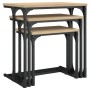 Mesas de centro apilables 3 pzas madera ingeniería roble Sonoma von , Couchtisch - Ref: Foro24-837818, Preis: 51,75 €, Rabatt: %