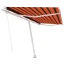 Orange und braune manuell einziehbare Fußmarkise 450x300 cm von vidaXL, Markisen - Ref: Foro24-3069560, Preis: 486,43 €, Raba...