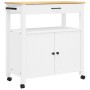 Carrito de cocina MONZA madera maciza de pino 84x40x90 cm von , Küchen- und Speisewagen - Ref: Foro24-376108, Preis: 189,43 €...