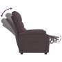 Sillón reclinable de tela marrón oscuro by , Armchairs - Ref: Foro24-344895, Price: 188,20 €, Discount: %