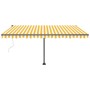 Automatic awning LED wind sensor yellow white 450x300cm by vidaXL, Awnings - Ref: Foro24-3069773, Price: 660,62 €, Discount: %