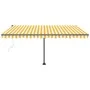 Automatische Markise LED-Windsensor gelb weiß 450x300cm von vidaXL, Markisen - Ref: Foro24-3069773, Preis: 786,77 €, Rabatt: %