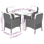 Set de muebles jardín 5 pzas con cojines ratán sintético negro by , Garden sets - Ref: Foro24-3211921, Price: 504,35 €, Disco...