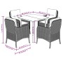 Set de muebles jardín 5 pzas con cojines ratán sintético negro by , Garden sets - Ref: Foro24-3211928, Price: 482,25 €, Disco...