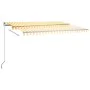Automatische Markise LED-Windsensor gelb weiß 450x300cm von vidaXL, Markisen - Ref: Foro24-3069773, Preis: 786,77 €, Rabatt: %
