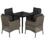 Set comedor de jardín 5 piezas con cojines ratán sintético gris von , Gartensets - Ref: Foro24-3211956, Preis: 524,06 €, Raba...