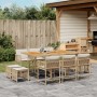 Set comedor de jardín 11 pzas con cojines ratán sintético beige by , Garden sets - Ref: Foro24-3211516, Price: 530,73 €, Disc...