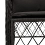 Mesita y sillas con cojines 3 piezas ratán sintético negro by , Garden sets - Ref: Foro24-3212103, Price: 255,81 €, Discount: %