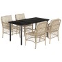 Set comedor de jardín 5 pzas con cojines ratán sintético beige von , Gartensets - Ref: Foro24-3212148, Preis: 519,09 €, Rabat...