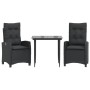 Set comedor de jardín 3 pzas con cojines ratán sintético negro von , Gartensets - Ref: Foro24-3212742, Preis: 358,84 €, Rabat...