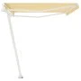 Toldo de pie retráctil manual amarillo y blanco 500x300 cm de vidaXL, Toldos - Ref: Foro24-3069578, Precio: 523,33 €, Descuen...