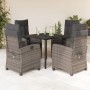 Set comedor de jardín 5 piezas con cojines ratán sintético gris by , Garden sets - Ref: Foro24-3212794, Price: 576,06 €, Disc...