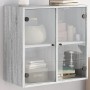 Mueble de pared puertas de vidrio gris Sonoma 68x37x68,5 cm von , Schließfächer und Lagerschränke - Ref: Foro24-836495, Preis...