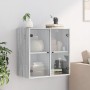 Mueble de pared puertas de vidrio gris Sonoma 68x37x68,5 cm von , Schließfächer und Lagerschränke - Ref: Foro24-836495, Preis...