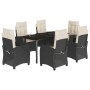 Set de comedor de jardín 7 pzas y cojines ratán sintético negro by , Garden sets - Ref: Foro24-3212737, Price: 787,76 €, Disc...