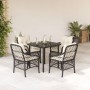 Set de muebles jardín 5 pzas con cojines ratán sintético negro by , Garden sets - Ref: Foro24-3212090, Price: 422,63 €, Disco...