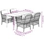 Set de muebles jardín 5 pzas con cojines ratán sintético negro by , Garden sets - Ref: Foro24-3212092, Price: 474,49 €, Disco...