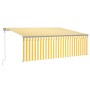 Automatic awning LED blind wind sensor yellow 4x3m by vidaXL, Awnings - Ref: Foro24-3069433, Price: 592,42 €, Discount: %