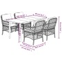 Set comedor de jardín 5 piezas y cojines ratán sintético marrón by , Garden sets - Ref: Foro24-3212120, Price: 484,23 €, Disc...