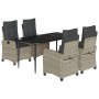 Set comedor de jardín 5 pzas cojines ratán sintético gris claro by , Garden sets - Ref: Foro24-3212846, Price: 574,65 €, Disc...