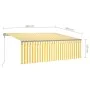 Automatic awning LED blind wind sensor yellow 4x3m by vidaXL, Awnings - Ref: Foro24-3069433, Price: 605,30 €, Discount: %