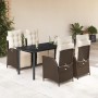 Set comedor de jardín 5 piezas y cojines ratán sintético marrón de , Conjuntos de jardín - Ref: Foro24-3213416, Precio: 616,12 €