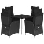 Set de muebles jardín 5 pzas con cojines ratán sintético negro von , Gartensets - Ref: Foro24-3213400, Preis: 568,72 €, Rabat...
