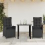 Set comedor de jardín 3 pzas con cojines ratán sintético negro von , Gartensets - Ref: Foro24-3213399, Preis: 325,96 €, Rabat...