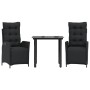 Set comedor de jardín 3 pzas con cojines ratán sintético negro von , Gartensets - Ref: Foro24-3213399, Preis: 325,96 €, Rabat...