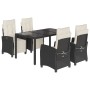 Set de muebles jardín 5 pzas con cojines ratán sintético negro von , Gartensets - Ref: Foro24-3212884, Preis: 621,42 €, Rabat...