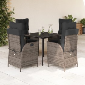Set comedor de jardín 5 piezas con cojines ratán sintético gris von , Gartensets - Ref: Foro24-3213215, Preis: 673,66 €, Raba...