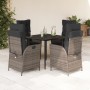 Set comedor de jardín 5 piezas con cojines ratán sintético gris von , Gartensets - Ref: Foro24-3213215, Preis: 673,66 €, Raba...