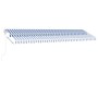 Blaue und weiße automatische Standmarkise 600x300 cm von vidaXL, Markisen - Ref: Foro24-3069606, Preis: 626,05 €, Rabatt: %