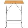 Mesa bistró de terraza madera maciza de acacia 55x54x71 cm