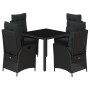 Set de muebles jardín 5 pzas con cojines ratán sintético negro von , Gartensets - Ref: Foro24-3213068, Preis: 597,80 €, Rabat...