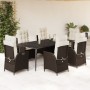 Set comedor de jardín 7 pzas con cojines ratán sintético marrón by , Garden sets - Ref: Foro24-3213201, Price: 1,00 €, Discou...