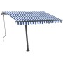 Manuell einziehbare Markise mit blauer und weißer LED 350x250 cm von vidaXL, Markisen - Ref: Foro24-3069721, Preis: 503,06 €,...
