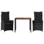 Set comedor de jardín 3 pzas con cojines ratán sintético negro von , Gartensets - Ref: Foro24-3213094, Preis: 342,36 €, Rabat...
