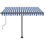 Manuell einziehbare Markise mit blauer und weißer LED 350x250 cm von vidaXL, Markisen - Ref: Foro24-3069721, Preis: 503,06 €,...