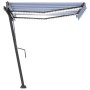 Manuell einziehbare Markise mit blauer und weißer LED 350x250 cm von vidaXL, Markisen - Ref: Foro24-3069721, Preis: 503,06 €,...