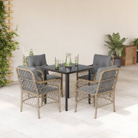 Set comedor de jardín 5 pzas con cojines ratán sintético beige von , Gartensets - Ref: Foro24-3212160, Preis: 484,74 €, Rabat...