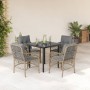 Set comedor de jardín 5 pzas con cojines ratán sintético beige von , Gartensets - Ref: Foro24-3212160, Preis: 484,74 €, Rabat...